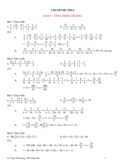 chuyên đề tìm x bồi dưỡng học sinh giỏi toán 6 – 7