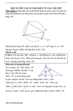 chuyên đề tứ giác nội tiếp ôn thi vào lớp 10