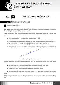 chuyên đề vectơ và hệ trục toạ độ trong không gian toán 12 chương trình mới