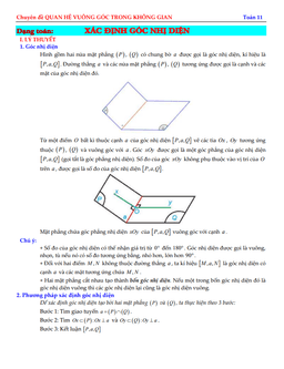 dạng toán xác định góc nhị diện toán 11
