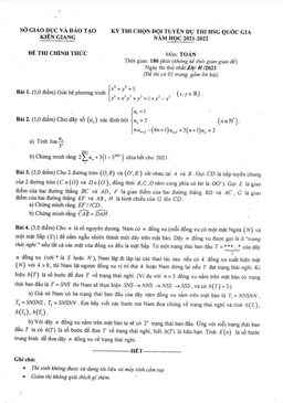 đề chọn đội tuyển thi hsg qg môn toán năm 2021 – 2022 sở gd&đt kiên giang