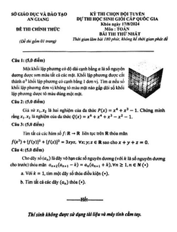đề chọn đội tuyển thi hsg qg môn toán thpt năm 2024 – 2025 sở gd&đt an giang