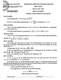 đề chọn học sinh giỏi toán 9 năm 2023 – 2024 phòng gd&đt hoàn kiếm – hà nội