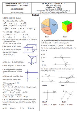 đề cuối học kỳ 1 toán 7 năm 2022 – 2023 trường thcs lý tự trọng – tp hcm