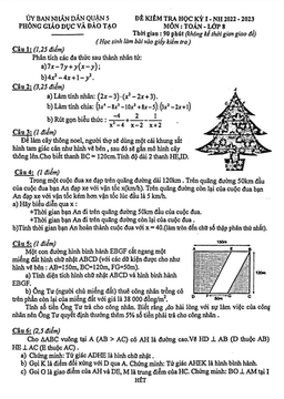đề cuối học kỳ 1 toán 8 năm 2022 – 2023 phòng gd&đt quận 5 – tp hcm