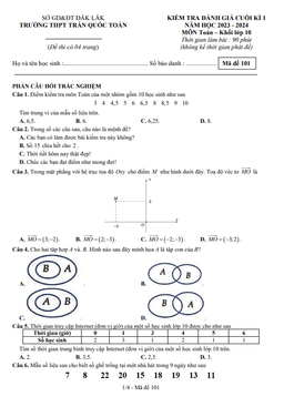 đề cuối kì 1 toán 10 năm 2023 – 2024 trường thpt trần quốc toản – đắk lắk