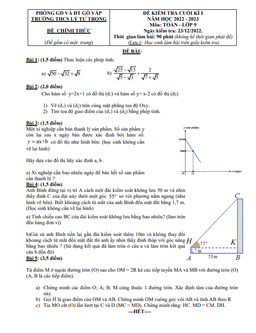 đề cuối kì 1 toán 9 năm 2022 – 2023 trường thcs lý tự trọng – tp hcm