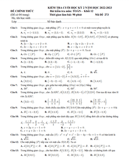 đề cuối kỳ 2 toán 12 năm 2022 – 2023 trường thpt nguyễn tất thành – tp hcm