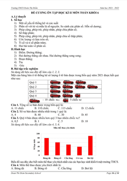 đề cương học kì 2 toán 6 năm 2021 – 2022 trường thcs đoàn thị điểm – hà nội