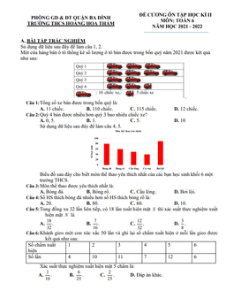 đề cương học kì 2 toán 6 năm 2021 – 2022 trường thcs hoàng hoa thám – hà nội