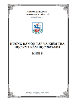 đề cương học kỳ 1 toán 8 năm 2023 – 2024 trường thcs giảng võ – hà nội