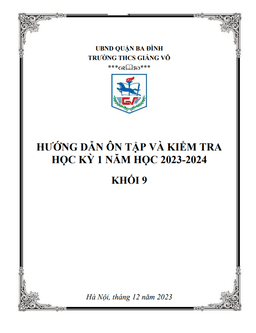 đề cương học kỳ 1 toán 9 năm 2023 – 2024 trường thcs giảng võ – hà nội