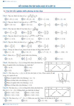 đề cương ôn tập giữa học kì 2 môn toán 10 cấu trúc trắc nghiệm mới