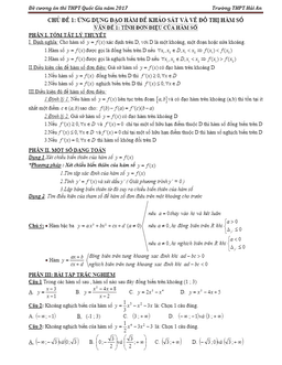 đề cương ôn thi thpt quốc gia 2017 môn toán trường thpt hải an – hải phòng