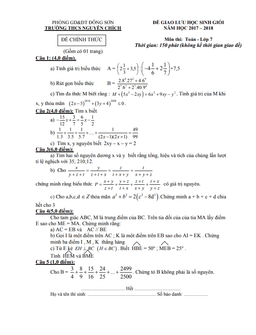 đề giao lưu hsg toán 7 năm 2017 – 2018 trường thcs nguyễn chích – thanh hóa