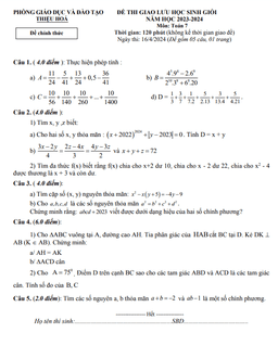 đề giao lưu hsg toán 7 năm 2023 – 2024 phòng gd&đt thiệu hóa – thanh hóa
