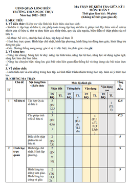 đề giữa học kì 1 toán 7 năm 2022 – 2023 trường thcs ngọc thụy – hà nội