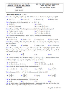 đề giữa học kì 2 toán 10 năm 2023 – 2024 trường thpt sóc sơn – hà nội