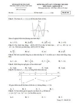 đề giữa học kỳ 1 toán 12 năm 2022 – 2023 trường thpt lương thế vinh – quảng nam