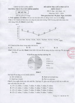 đề giữa học kỳ 2 toán 7 năm 2023 – 2024 trường thcs nguyễn bỉnh khiêm – hà nội