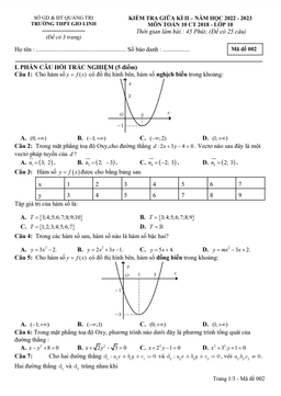 đề giữa kì 2 toán 10 năm 2022 – 2023 trường thpt gio linh – quảng trị