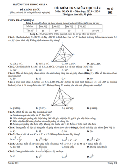 đề giữa kì 2 toán 11 năm 2023 – 2024 trường thpt thống nhất a – đồng nai