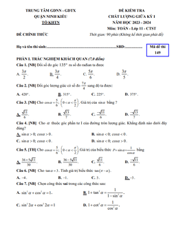 đề giữa kỳ 1 toán 11 ctst năm 2023 – 2024 tt gdnn – gdtx ninh kiều – cần thơ