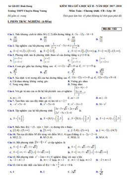 đề giữa kỳ 2 toán 10 cb năm 2017 – 2018 trường chuyên hùng vương – bình dương