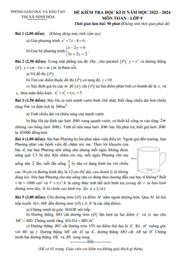 đề học kì 2 toán 9 năm 2023 – 2024 phòng gd&đt ninh hòa – khánh hòa