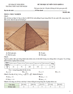 đề học kỳ 1 toán 11 năm 2023 – 2024 trường thpt ngô thì nhậm – ninh bình