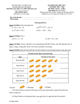 đề học kỳ 1 toán 6 năm 2022 – 2023 trường hoàng gia – tp hcm