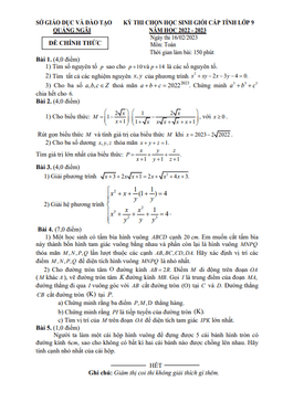 đề học sinh giỏi cấp tỉnh toán 9 năm 2022 – 2023 sở gd&đt quảng ngãi