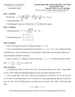 đề học sinh giỏi cấp tỉnh toán thcs năm 2022 – 2023 sở gd&đt bình dương