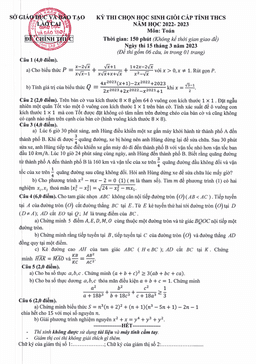 đề học sinh giỏi cấp tỉnh toán thcs năm 2022 – 2023 sở gd&đt lào cai