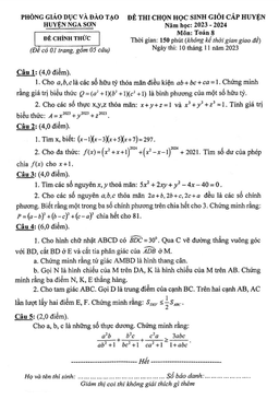 đề học sinh giỏi huyện toán 8 năm 2023 – 2024 phòng gd&đt nga sơn – thanh hóa