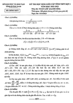đề học sinh giỏi tỉnh toán 10 chuyên đợt 2 năm 2022 – 2023 sở gd&đt quảng nam