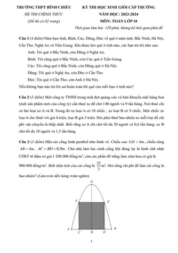 đề học sinh giỏi toán 10 năm 2023 – 2024 trường thpt bình chiểu – tp hcm