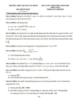 đề học sinh giỏi toán 10 năm 2023 – 2024 trường thpt quách văn phẩm – cà mau