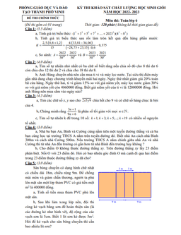 đề học sinh giỏi toán 6 năm 2022 – 2023 phòng gd&đt thành phố vinh – nghệ an