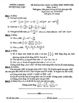 đề học sinh giỏi toán 7 năm 2022 – 2023 phòng gd&đt hậu lộc – thanh hóa