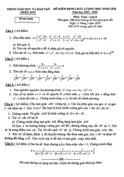 đề học sinh giỏi toán 8 năm 2021 – 2022 phòng gd&đt triệu sơn – thanh hóa