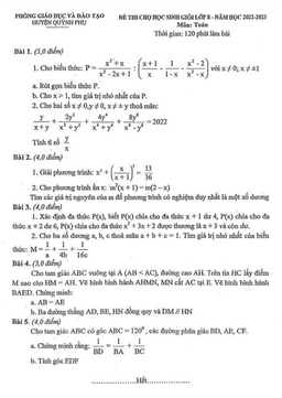 đề học sinh giỏi toán 8 năm 2022 – 2023 phòng gd&đt quỳnh phụ – thái bình