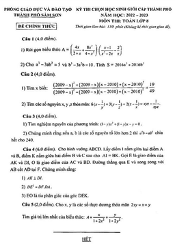 đề học sinh giỏi toán 8 năm 2022 – 2023 phòng gd&đt sầm sơn – thanh hóa
