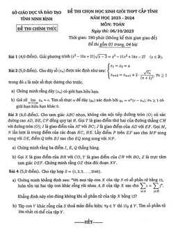 đề học sinh giỏi toán thpt cấp tỉnh năm 2023 – 2024 sở gd&đt ninh bình