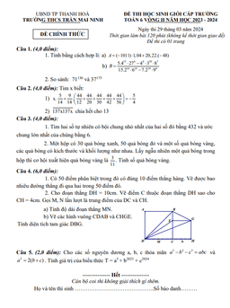 đề hsg toán 6 vòng 2 năm 2023 – 2024 trường thcs trần mai ninh – thanh hóa