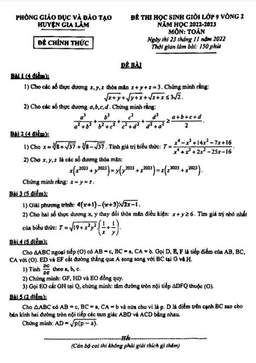 đề hsg toán 9 vòng 2 năm 2022 – 2023 phòng gd&đt gia lâm – hà nội