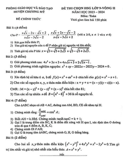 đề hsg toán 9 vòng 2 năm 2023 – 2024 phòng gd&đt chương mỹ – hà nội