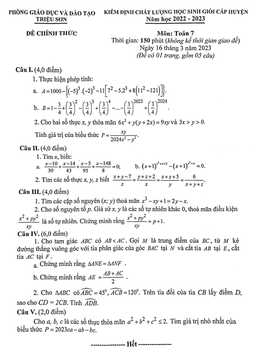 đề kiểm định hsg toán 7 năm 2022 – 2023 phòng gd&đt triệu sơn – thanh hóa
