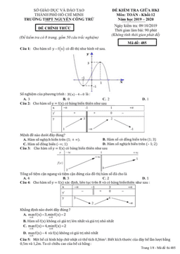 đề kiểm tra giữa hk1 toán 12 năm 2019 – 2020 trường nguyễn công trứ – tp hcm
