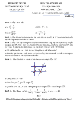đề kiểm tra giữa hk1 toán 7 năm 2019 – 2020 trường thoại ngọc hầu – tp hcm